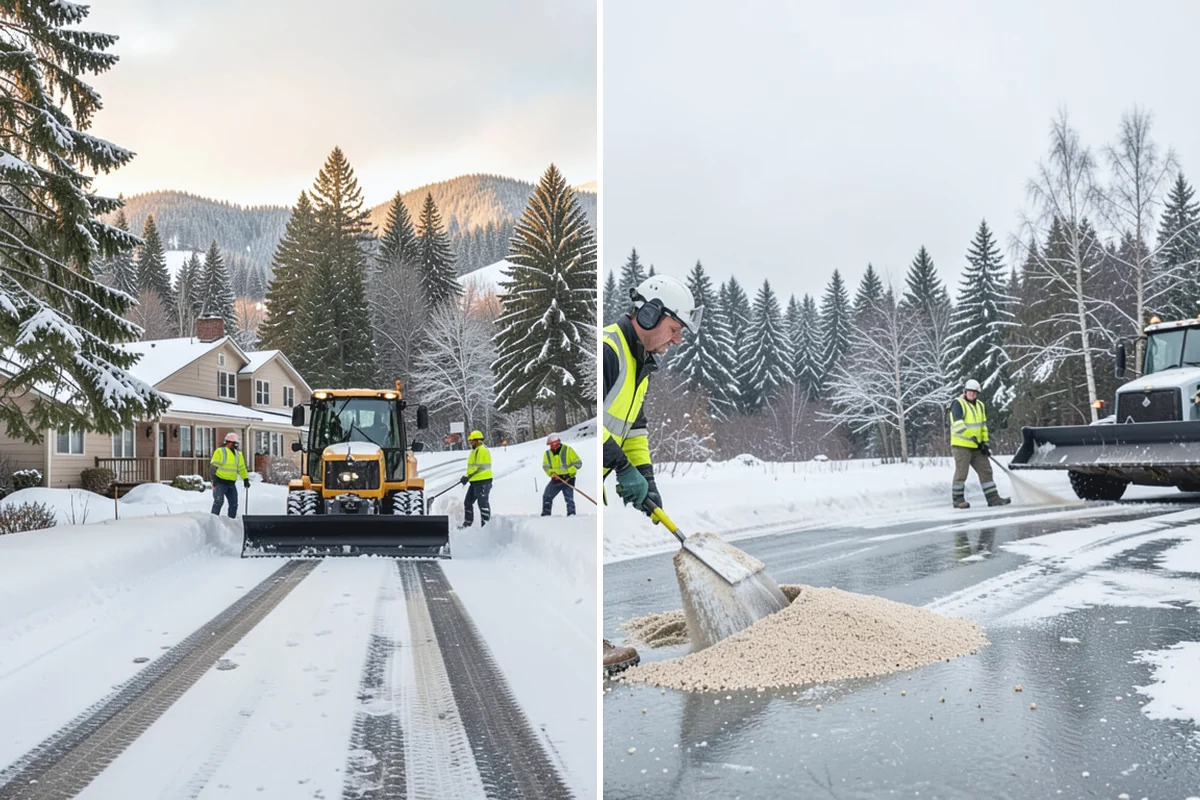 Industrial Snow Removal in Beaux Arts Village, King County, WA - Assess yard layout, gate approaches, and truck traffic flow