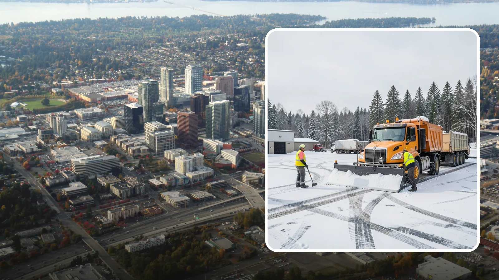 Industrial Snow Removal in Bellevue, King County, WA - Keep industrial yards, truck lanes, and employee access open and productive through Western Washington winter weather.
