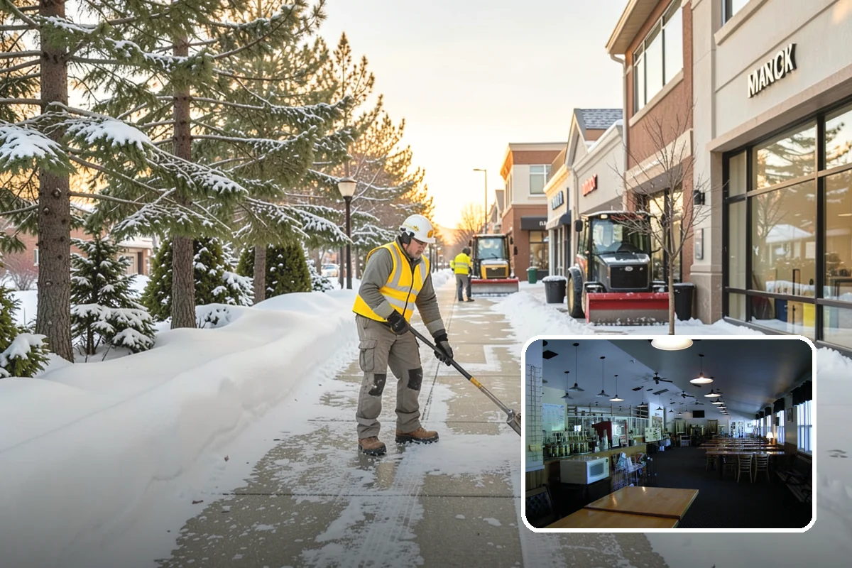 Industrial Snow Removal in Black Diamond, King County, WA - Clear truck lanes and yard access for freight