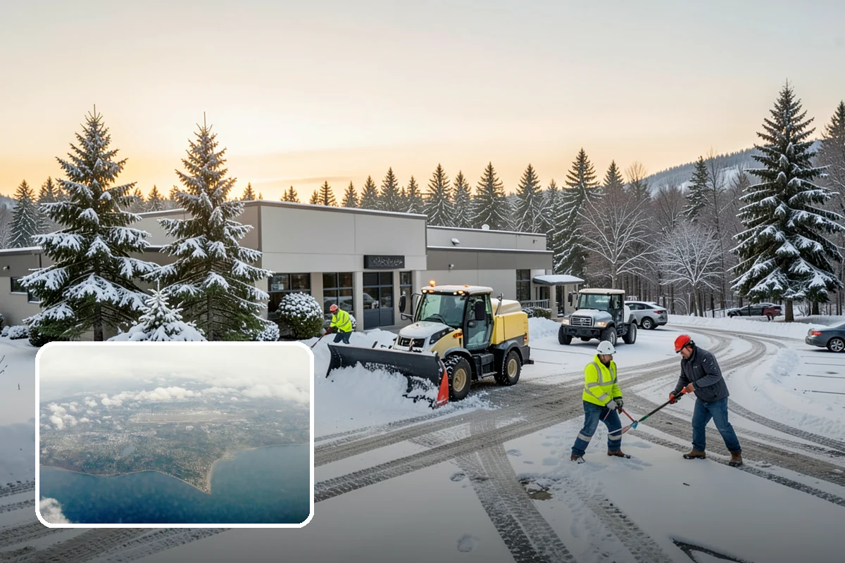 Industrial Snow Removal in Burien, King County, WA - Clear truck lanes and yard access for freight