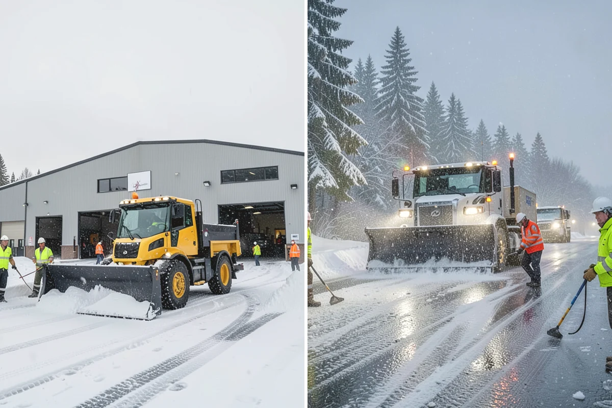 Industrial Snow Removal in Burien, King County, WA - Assess yard layout, gate approaches, and truck traffic flow