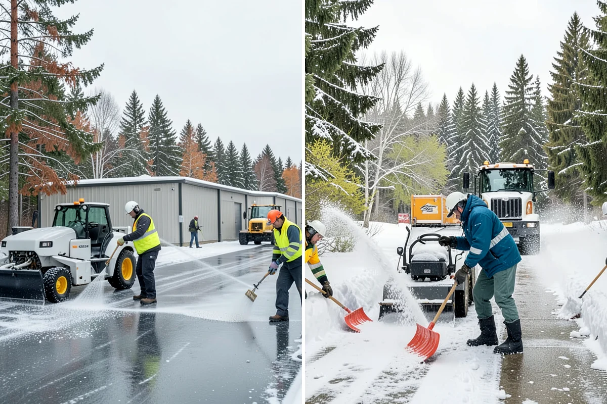 Industrial Snow Removal in Clyde Hill, King County, WA - Assess yard layout, gate approaches, and truck traffic flow