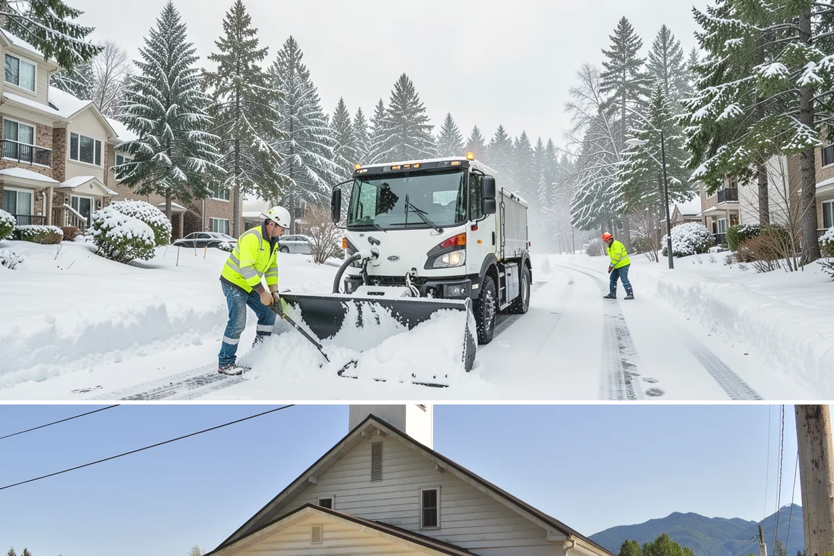 Industrial Snow Removal in Concrete, Skagit County, WA - Industrial sites should be covered from late November onward, when the first hard freeze can lock up large yards overnight.