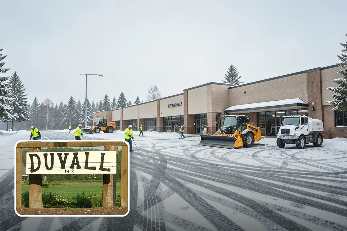 Industrial Snow Removal in Duvall, King County, WA - Clear truck lanes and yard access for freight