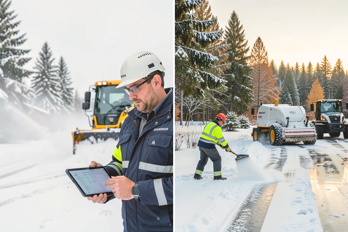 Industrial Snow Removal in Eatonville, Pierce County, WA - Assess yard layout, gate approaches, and truck traffic flow