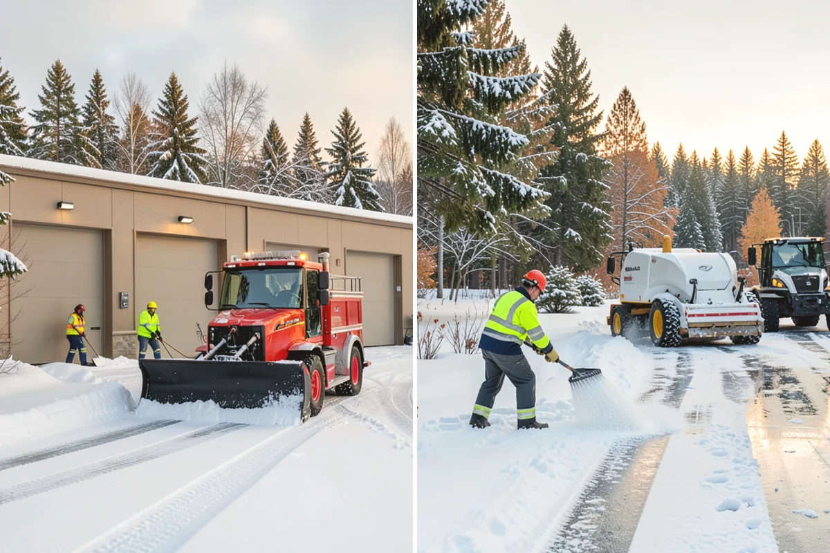 Industrial Snow Removal in Edgewood, Pierce County, WA - Assess yard layout, gate approaches, and truck traffic flow