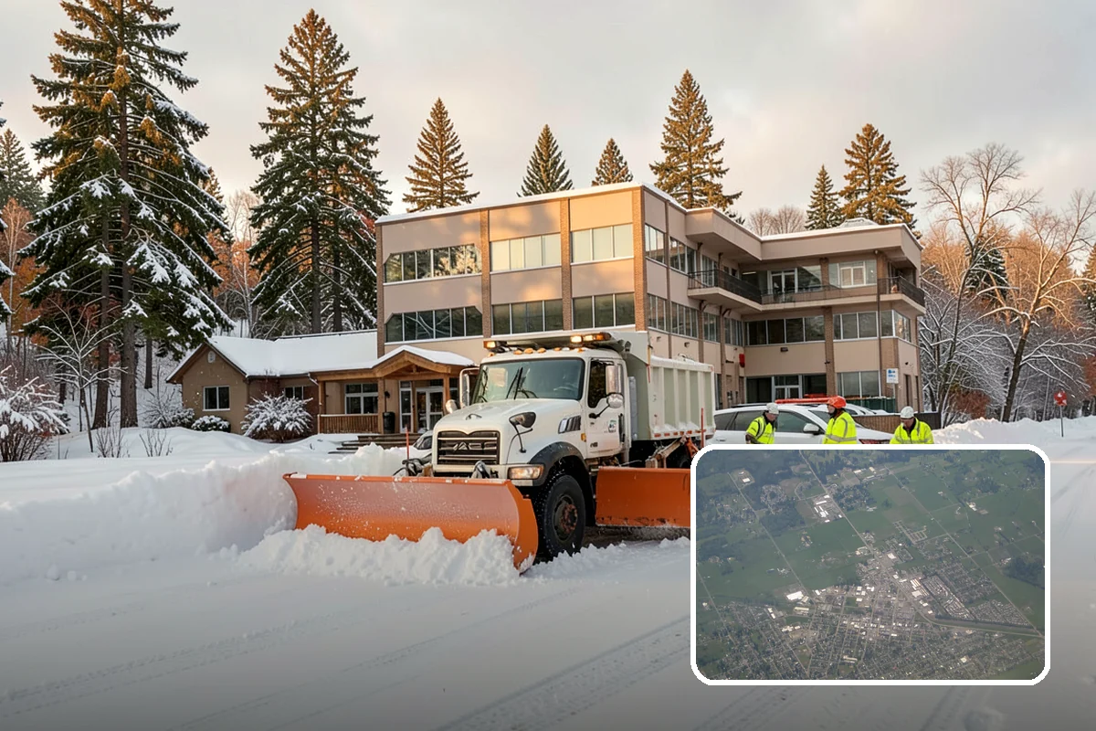 Industrial Snow Removal in Enumclaw, King County, WA - Clear truck lanes and yard access for freight