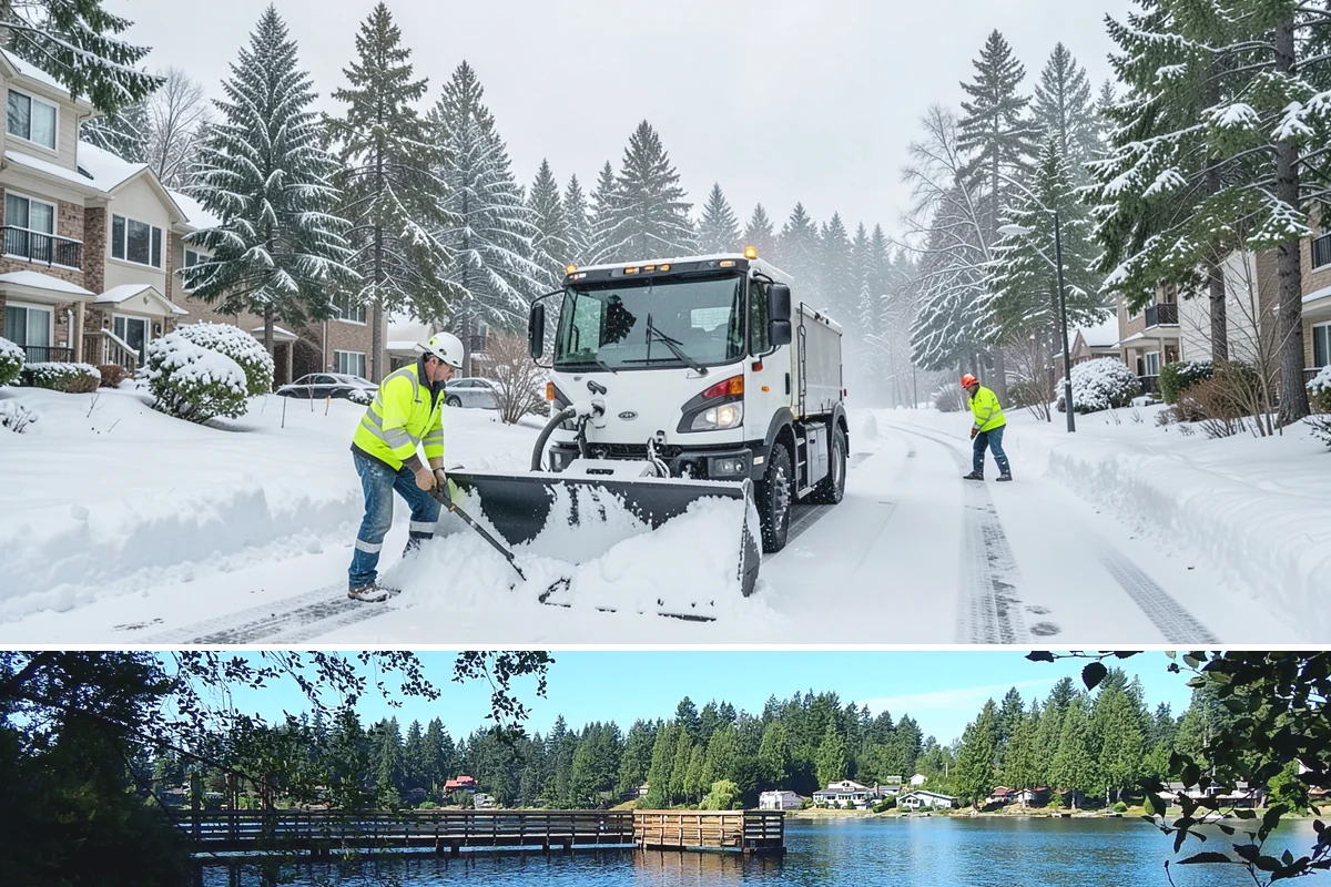 Industrial Snow Removal in Federal Way, King County, WA - Industrial sites should be covered from late November onward, when the first hard freeze can lock up large yards overnight.