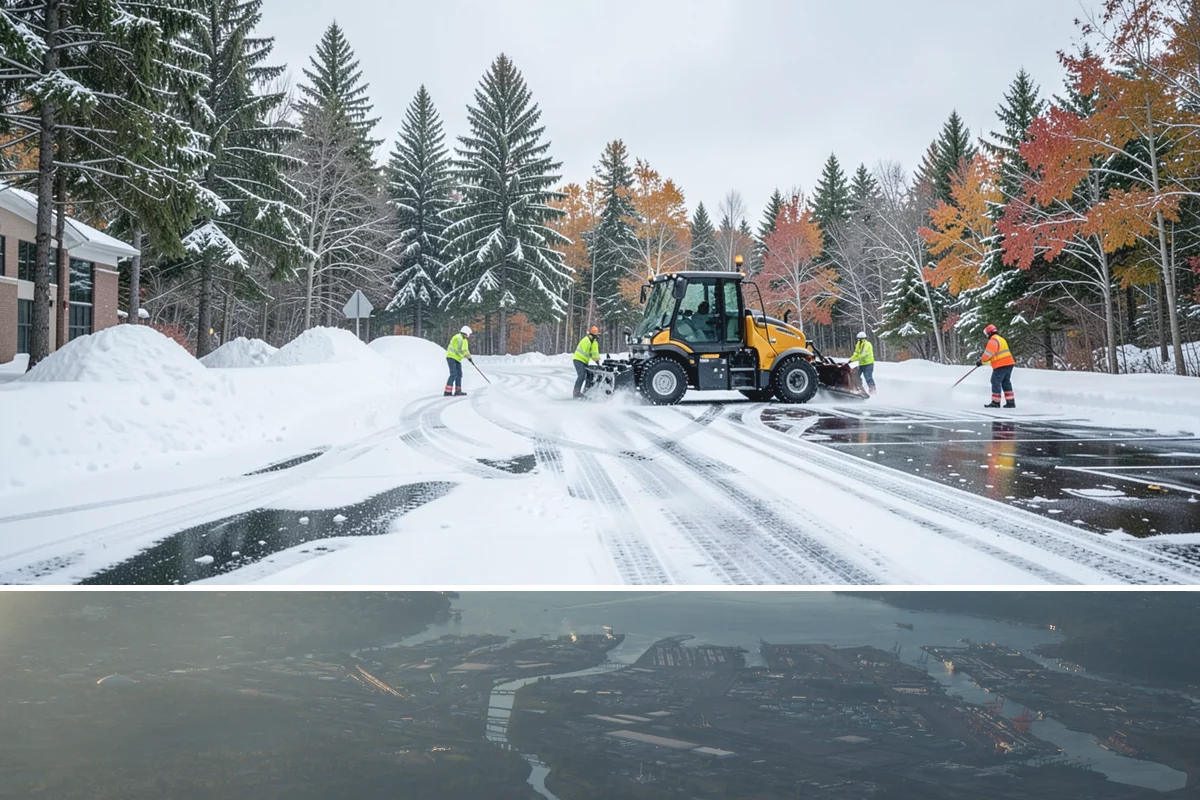 Industrial Snow Removal in Fife, Pierce County, WA - Industrial sites should be covered from late November onward, when the first hard freeze can lock up large yards overnight.