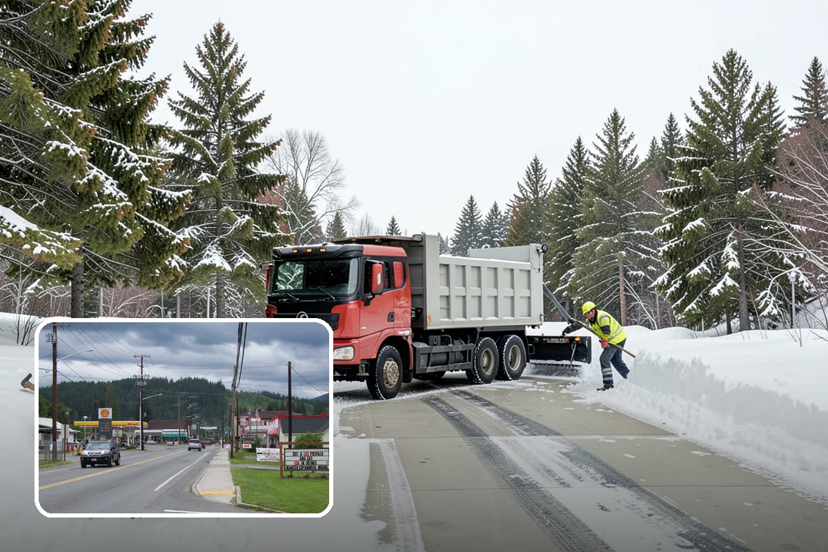 Industrial Snow Removal in Granite Falls, Snohomish County, WA - Clear truck lanes and yard access for freight