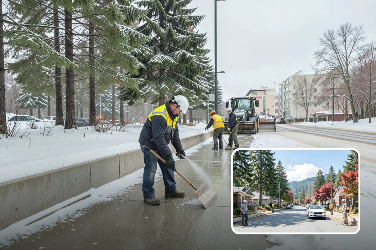 Industrial Snow Removal in Hunts Point, King County, WA - Clear truck lanes and yard access for freight
