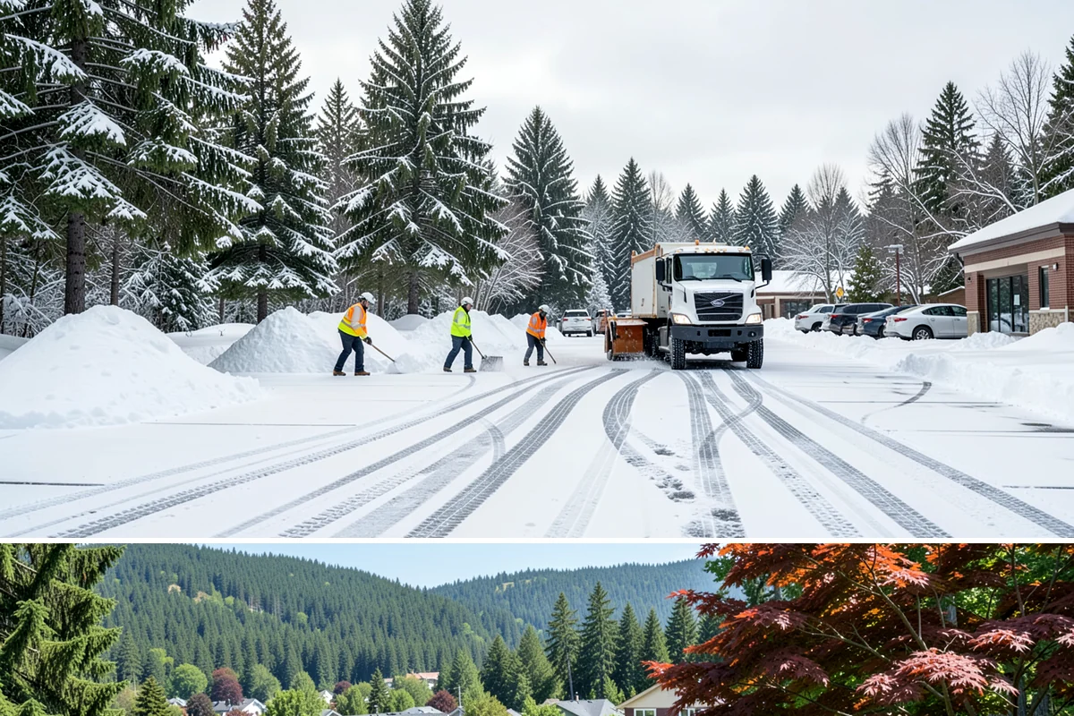 Industrial Snow Removal in Index, Snohomish County, WA - Industrial sites should be covered from late November onward, when the first hard freeze can lock up large yards overnight.