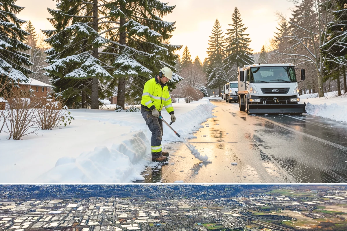 Industrial Snow Removal in Kent, King County, WA - Industrial sites should be covered from late November onward, when the first hard freeze can lock up large yards overnight.