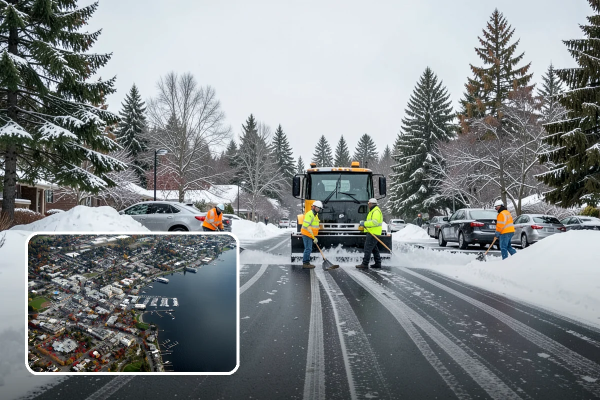 Industrial Snow Removal in Kirkland, King County, WA - Clear truck lanes and yard access for freight