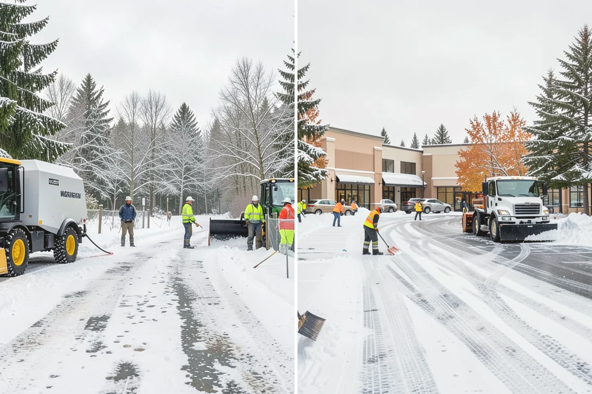 Industrial Snow Removal in La Conner, Skagit County, WA - Assess yard layout, gate approaches, and truck traffic flow