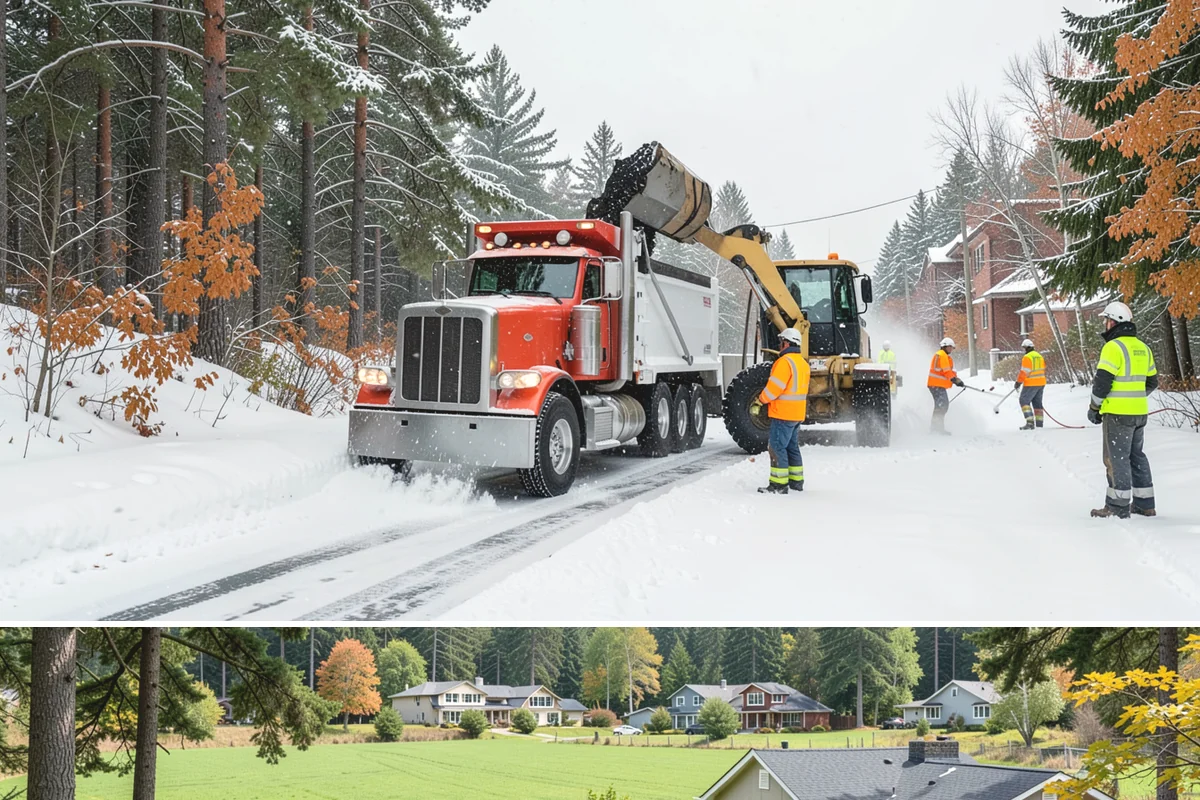 Industrial Snow Removal in Lyman, Skagit County, WA - Industrial sites should be covered from late November onward, when the first hard freeze can lock up large yards overnight.