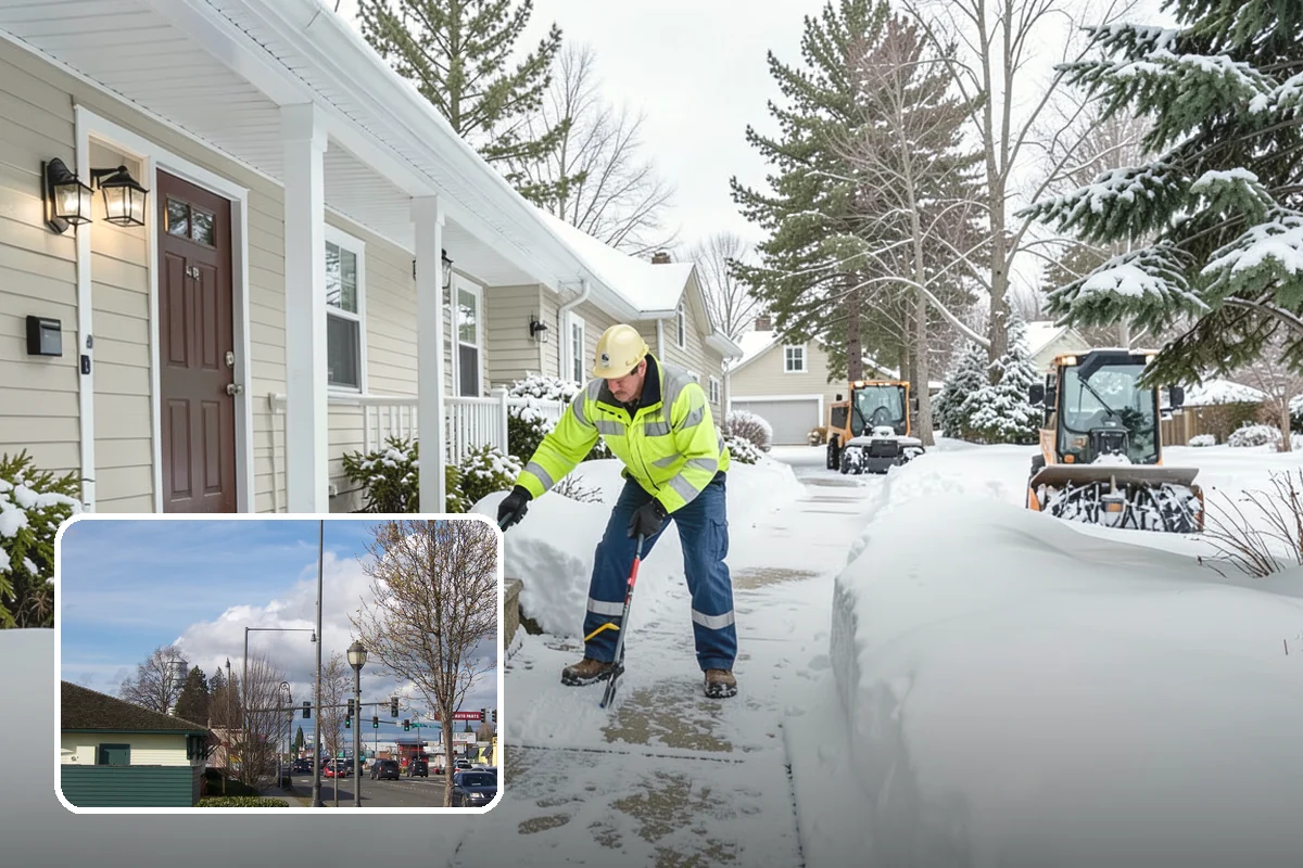 Industrial Snow Removal in Marysville, Snohomish County, WA - Clear truck lanes and yard access for freight