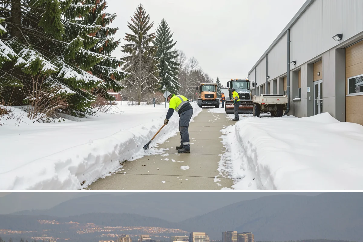 Industrial Snow Removal in Medina, King County, WA - Industrial sites should be covered from late November onward, when the first hard freeze can lock up large yards overnight.