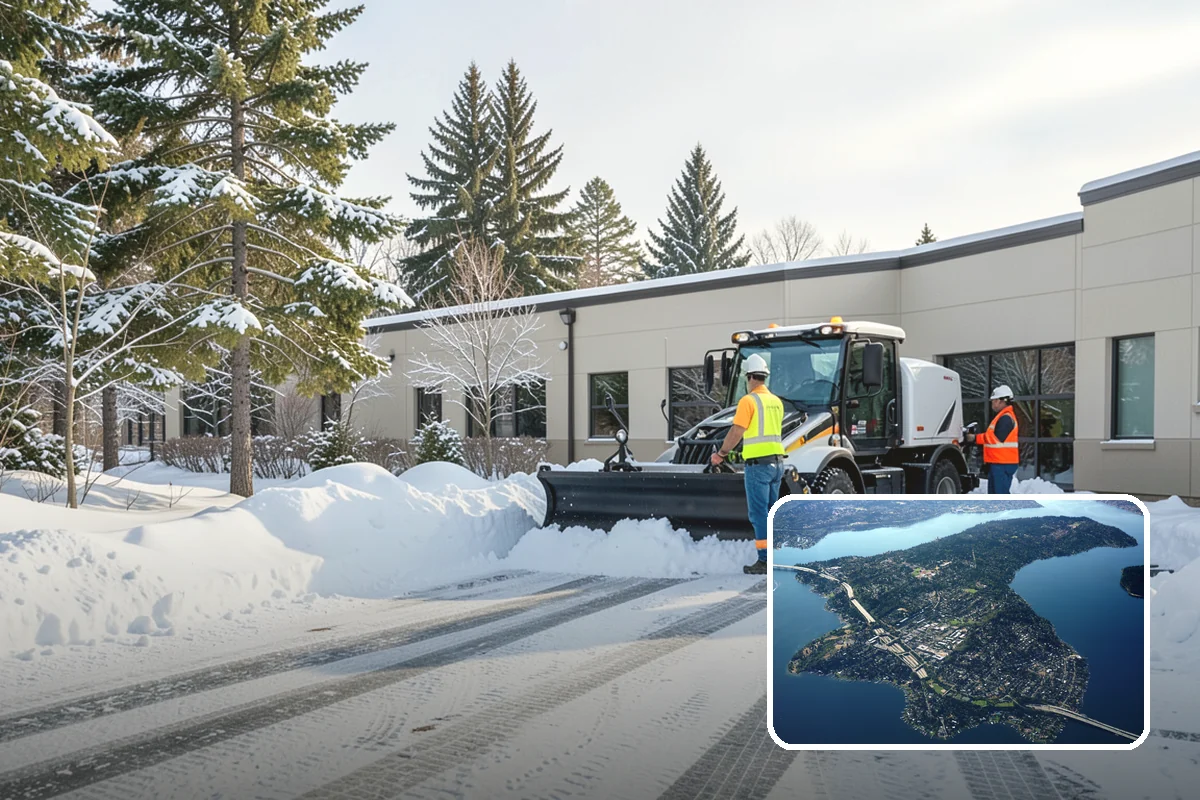 Industrial Snow Removal in Mercer Island, King County, WA - Clear truck lanes and yard access for freight