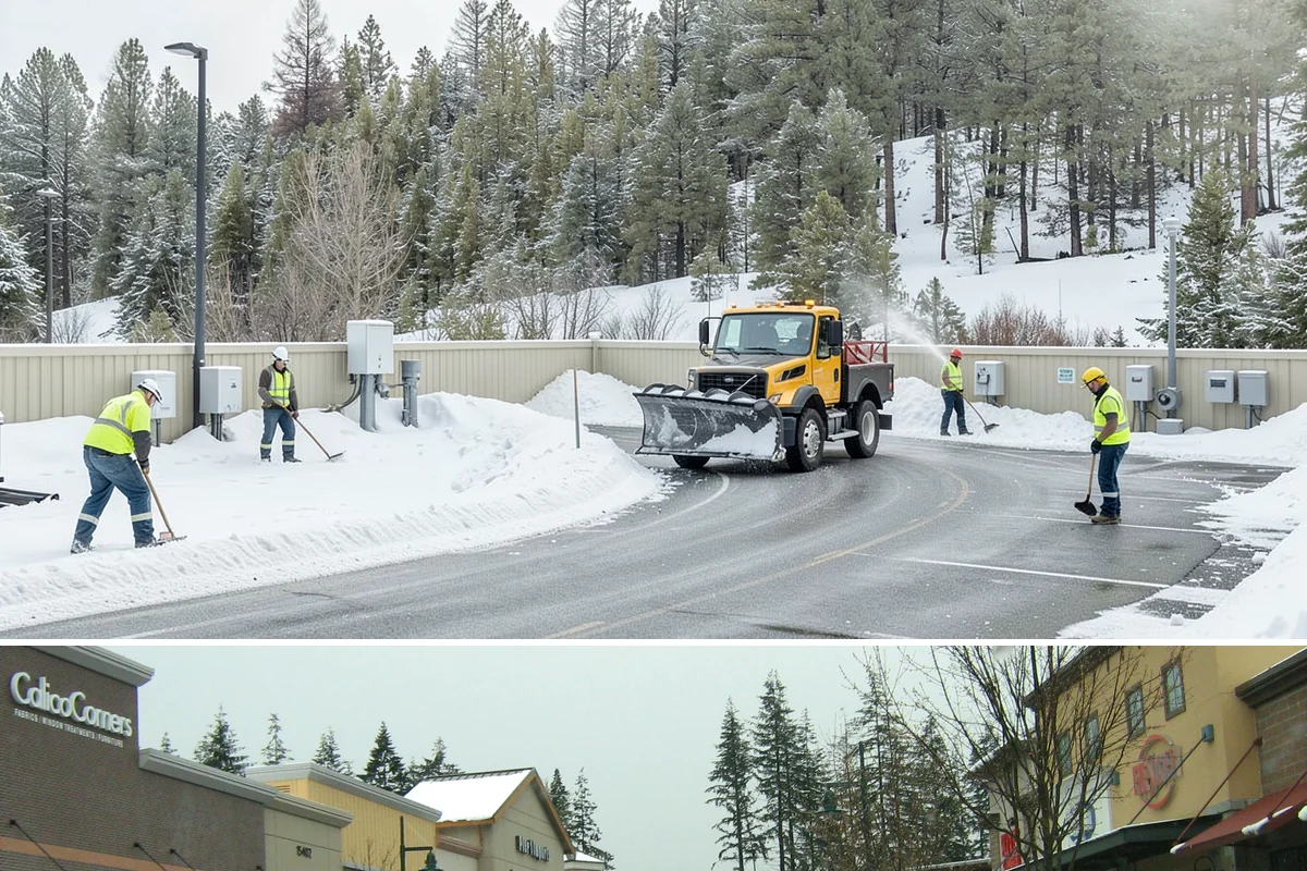 Industrial Snow Removal in Mill Creek, Snohomish County, WA - Industrial sites should be covered from late November onward, when the first hard freeze can lock up large yards overnight.