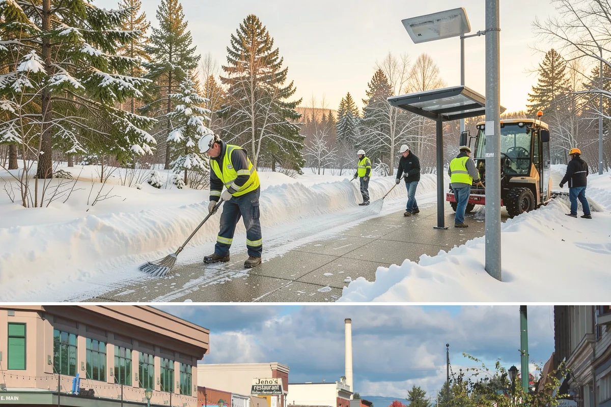 Industrial Snow Removal in Monroe, Snohomish County, WA - Industrial sites should be covered from late November onward, when the first hard freeze can lock up large yards overnight.