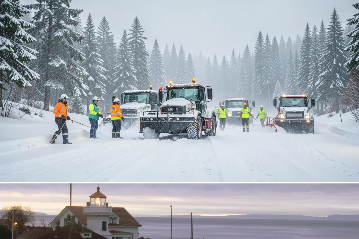 Industrial Snow Removal in Mukilteo, Snohomish County, WA - Industrial sites should be covered from late November onward, when the first hard freeze can lock up large yards overnight.
