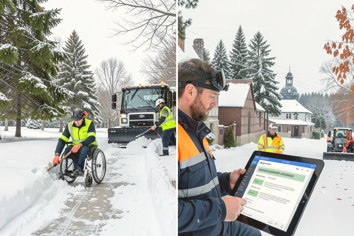 Industrial Snow Removal in Newcastle, King County, WA - Assess yard layout, gate approaches, and truck traffic flow