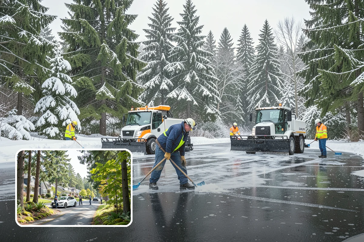 Industrial Snow Removal in Normandy Park, King County, WA - Clear truck lanes and yard access for freight