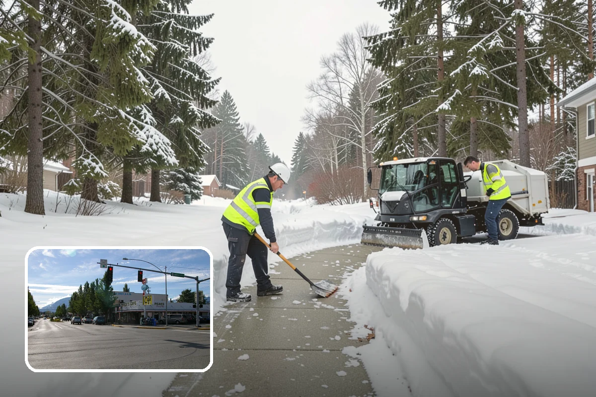 Industrial Snow Removal in North Bend, King County, WA - Clear truck lanes and yard access for freight