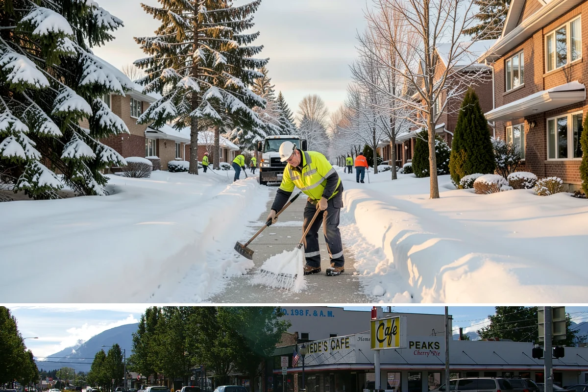 Industrial Snow Removal in North Bend, King County, WA - Industrial sites should be covered from late November onward, when the first hard freeze can lock up large yards overnight.