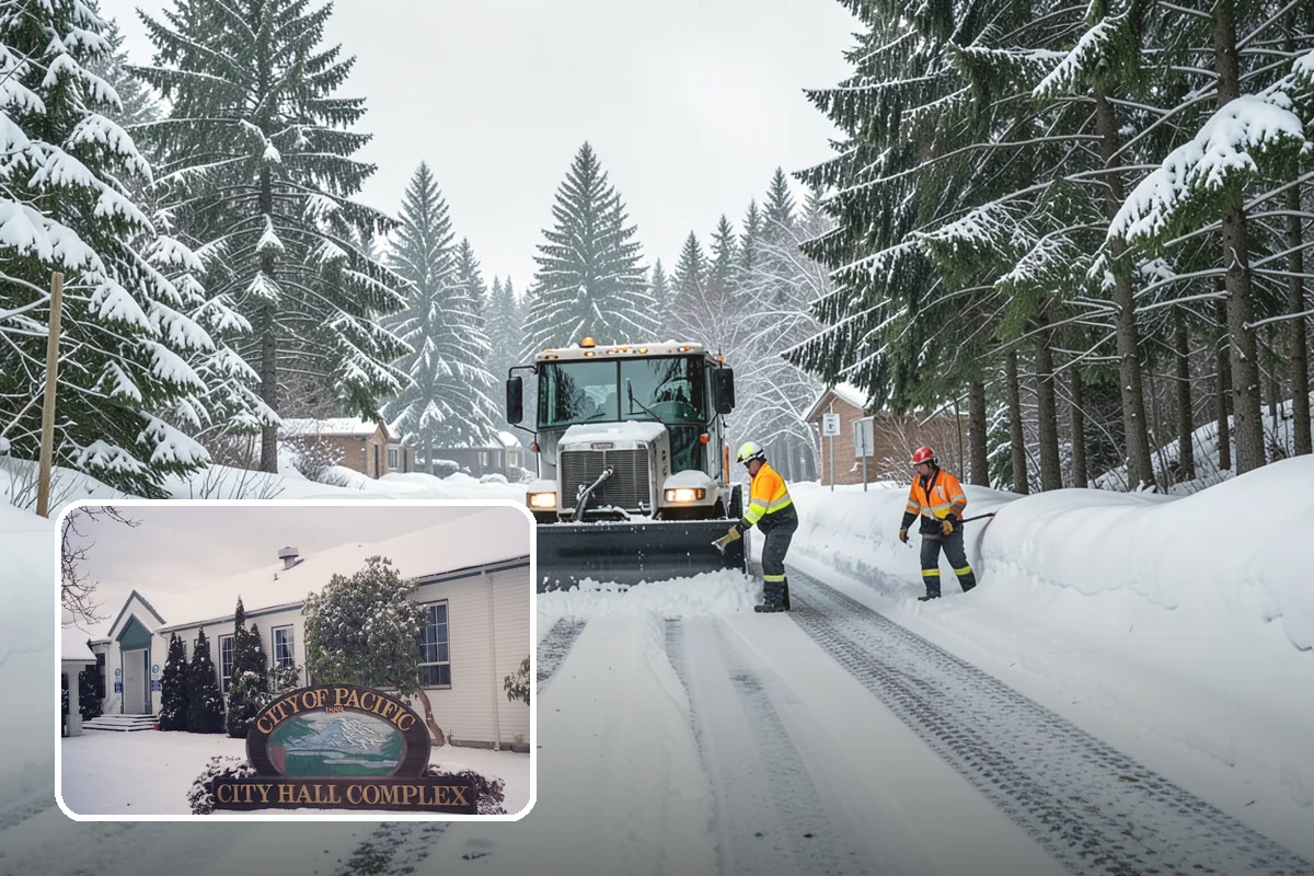 Industrial Snow Removal in Pacific, King County, WA - Clear truck lanes and yard access for freight