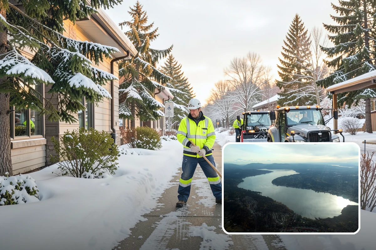 Industrial Snow Removal in Sammamish, King County, WA - Clear truck lanes and yard access for freight