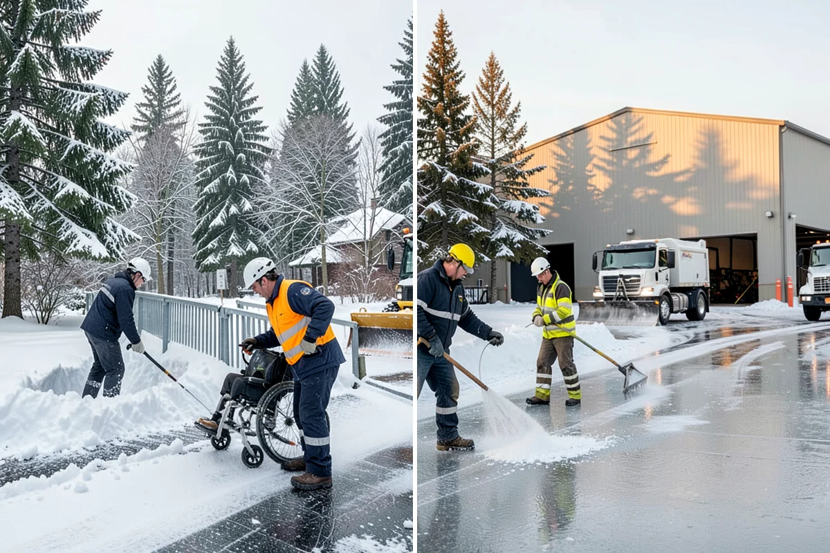 Industrial Snow Removal in SeaTac, King County, WA - Assess yard layout, gate approaches, and truck traffic flow