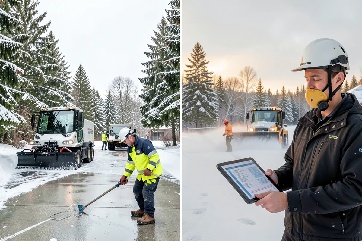 Industrial Snow Removal in Sedro-Woolley, Skagit County, WA - Assess yard layout, gate approaches, and truck traffic flow