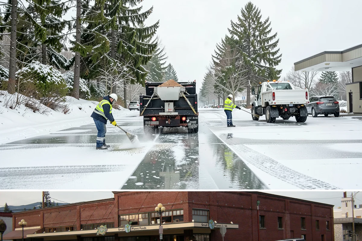 Industrial Snow Removal in Sedro-Woolley, Skagit County, WA - Industrial sites should be covered from late November onward, when the first hard freeze can lock up large yards overnight.