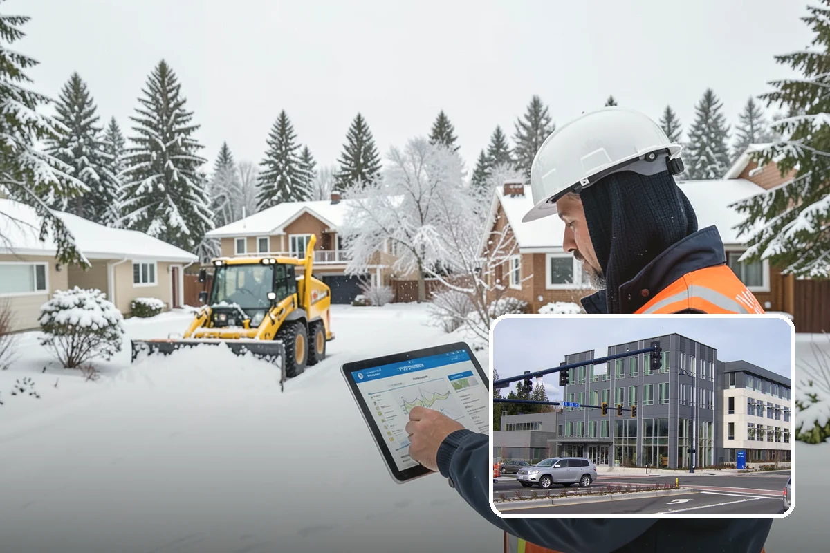 Industrial Snow Removal in Shoreline, King County, WA - Clear truck lanes and yard access for freight