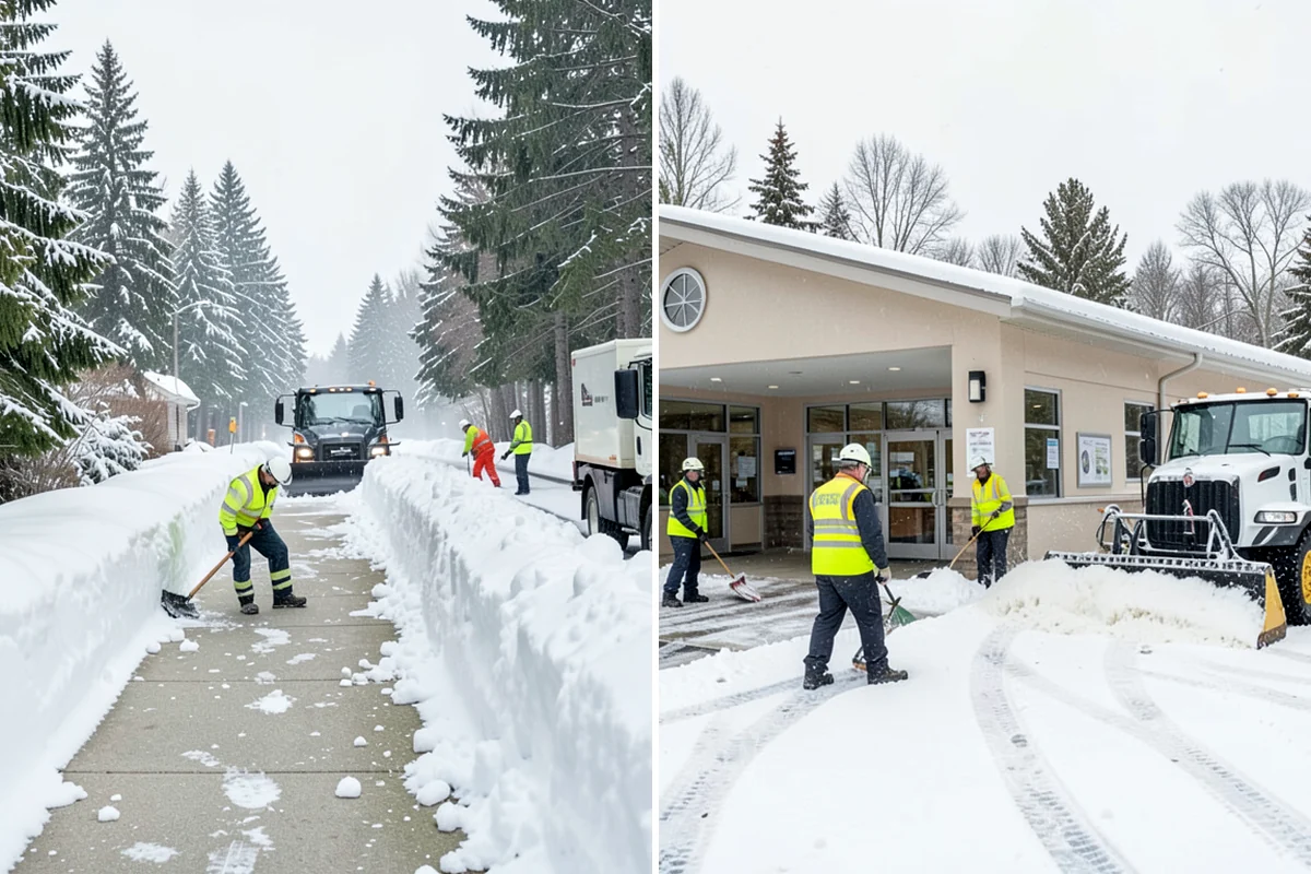 Industrial Snow Removal in Snoqualmie, King County, WA - Assess yard layout, gate approaches, and truck traffic flow
