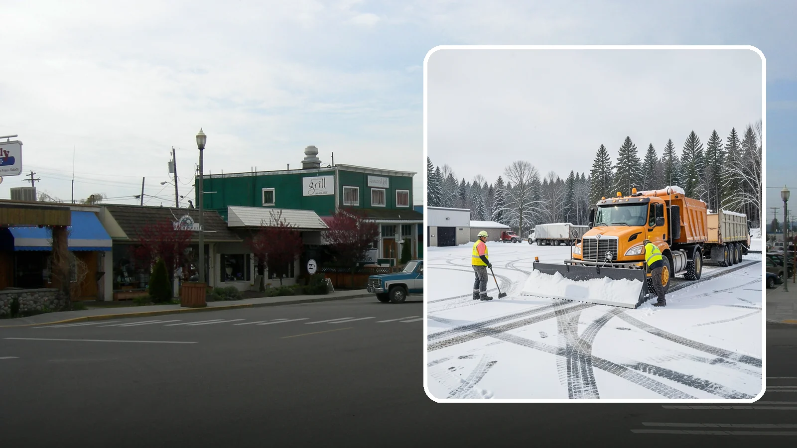 Industrial Snow Removal in Stanwood, Snohomish County, WA - Keep industrial yards, truck lanes, and employee access open and productive through Western Washington winter weather.