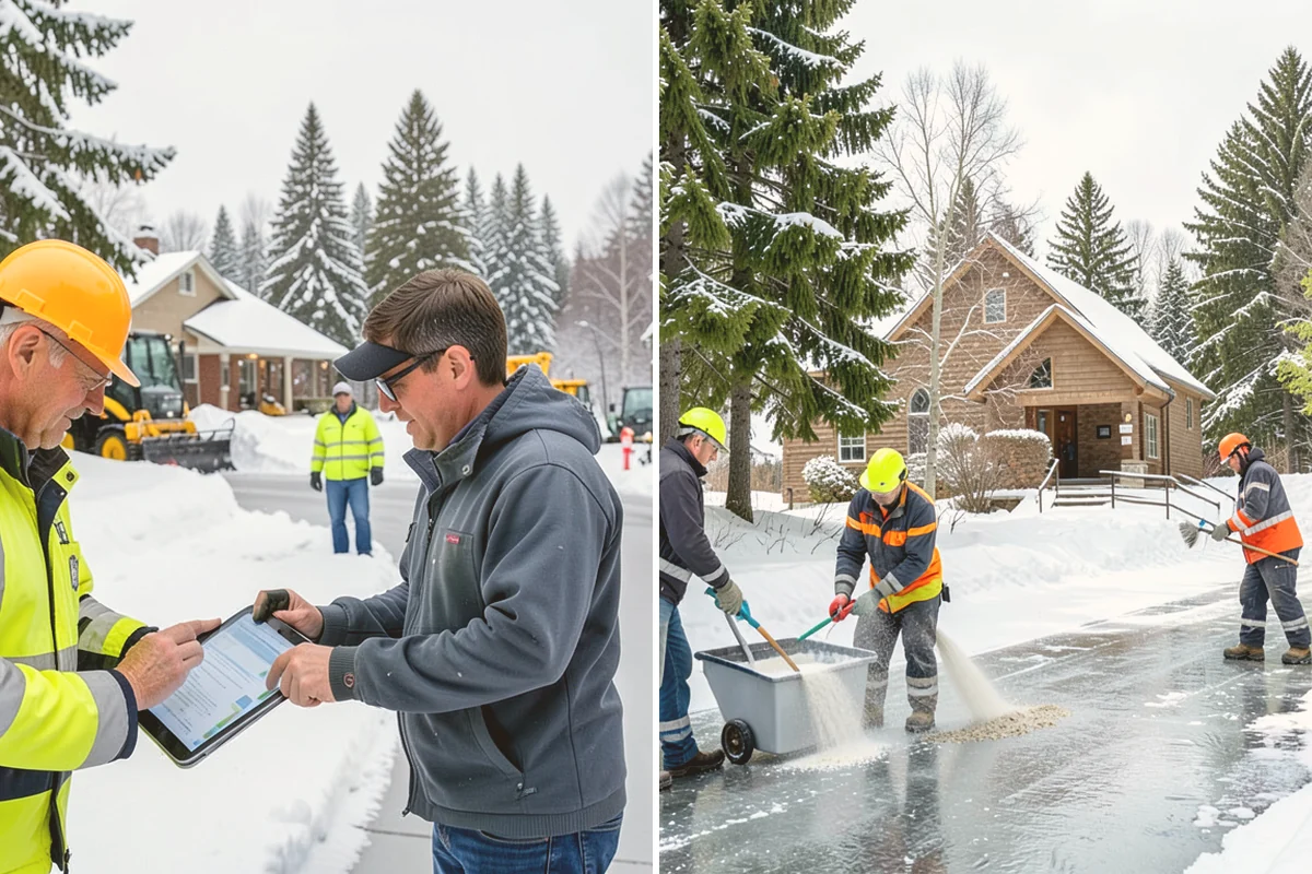 Industrial Snow Removal in Stanwood, Snohomish County, WA - Assess yard layout, gate approaches, and truck traffic flow