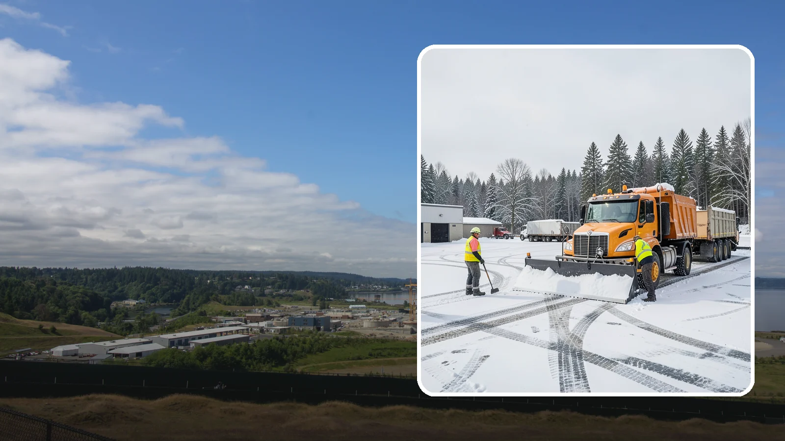Industrial Snow Removal in University Place, Pierce County, WA - Keep industrial yards, truck lanes, and employee access open and productive through Western Washington winter weather.