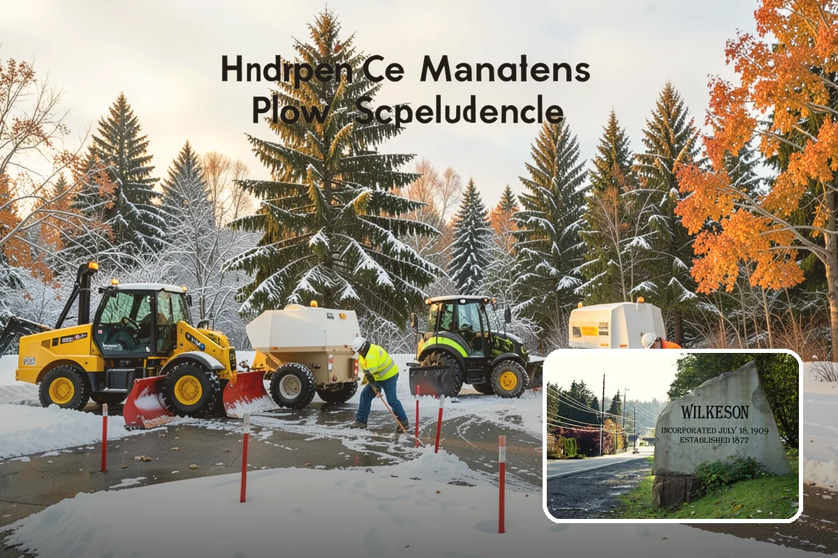 Industrial Snow Removal in Wilkeson, Pierce County, WA - Clear truck lanes and yard access for freight