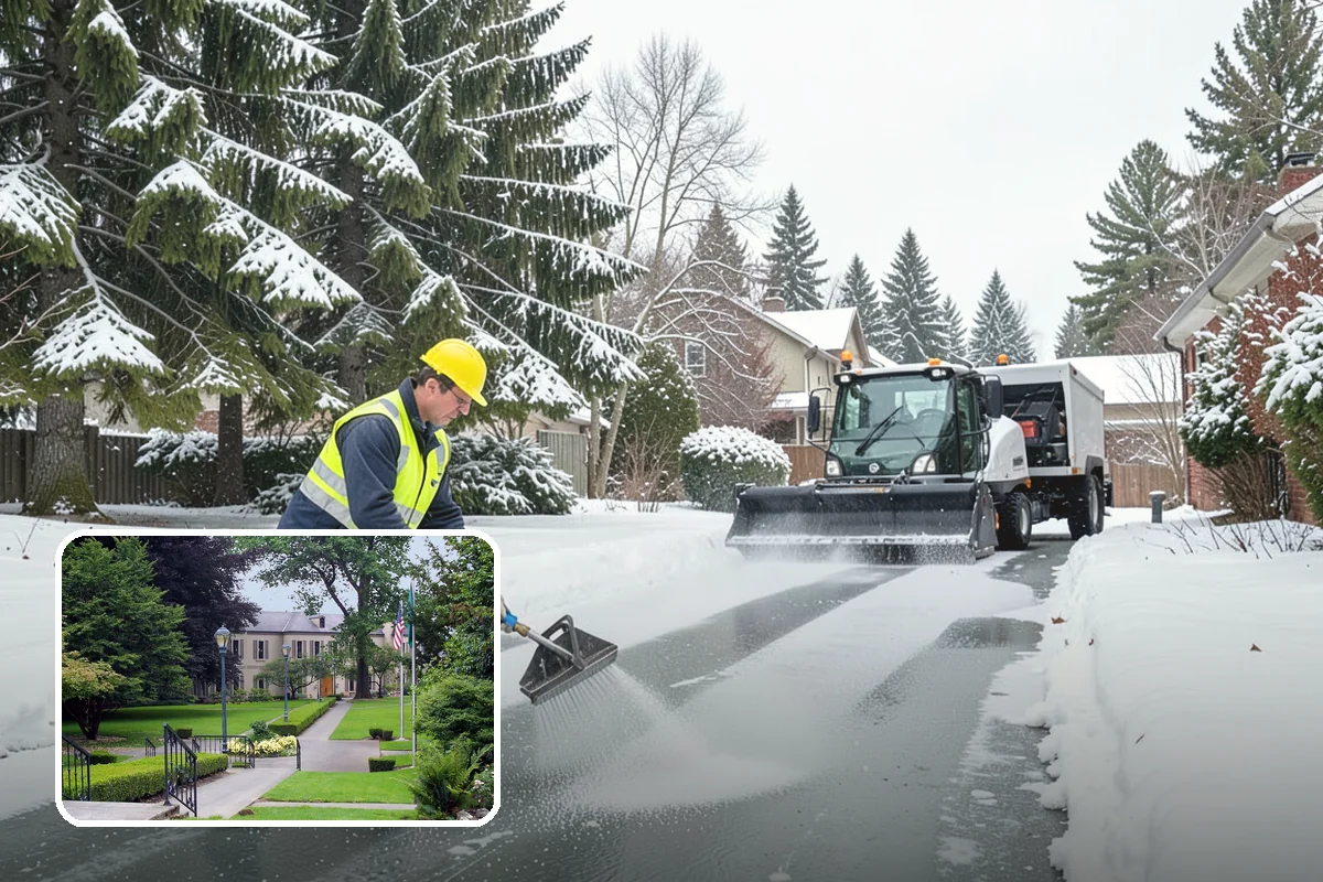 Industrial Snow Removal in Woodinville, King County, WA - Clear truck lanes and yard access for freight