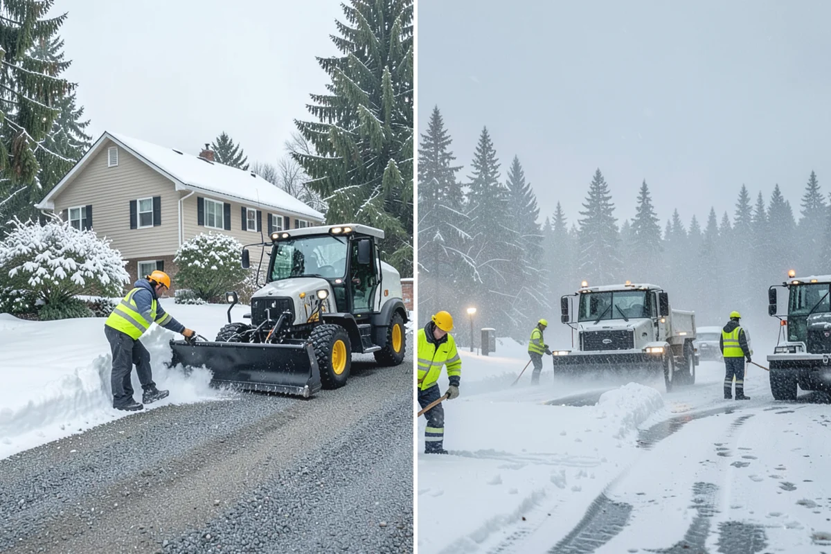 Industrial Snow Removal in Woodinville, King County, WA - Assess yard layout, gate approaches, and truck traffic flow
