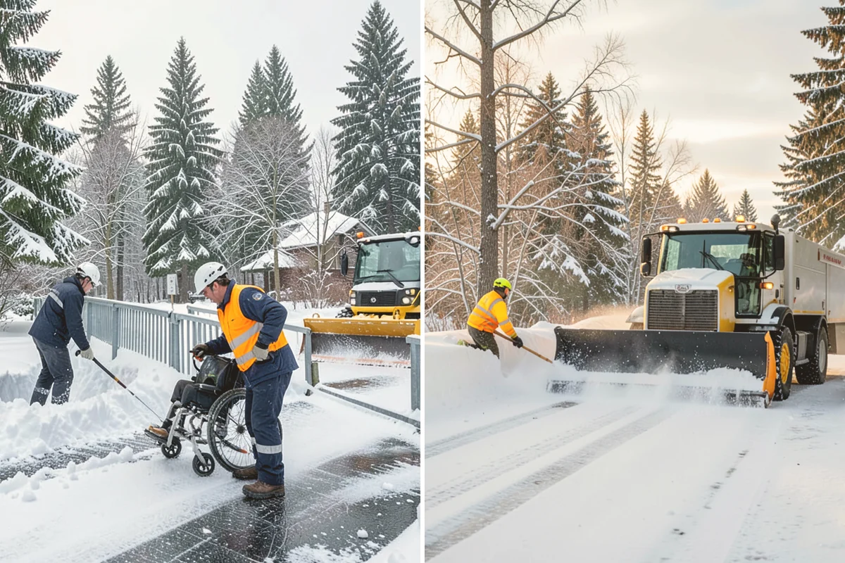 Large Equipment Snow Removal in Algona, King County, WA - Develop a site plan with routes and pile zones