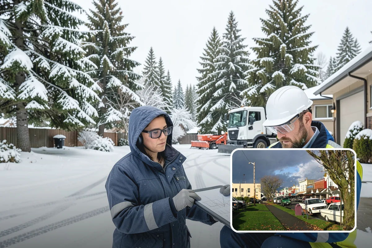 Large Equipment Snow Removal in Arlington, Snohomish County, WA - Scale to clear the largest properties fast