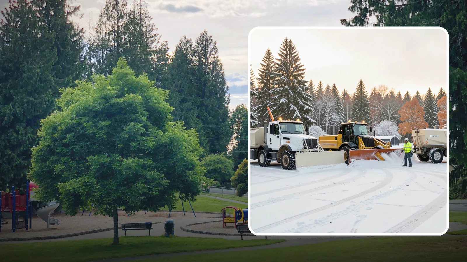 Large Equipment Snow Removal in Bonney Lake, Pierce County, WA - Our large equipment fleet takes on major commercial and industrial sites with heavy, sustained snow needs.