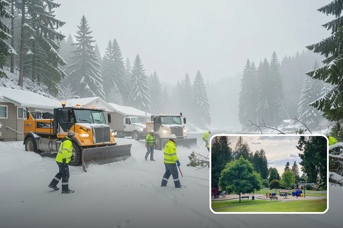 Large Equipment Snow Removal in Bonney Lake, Pierce County, WA - Scale to clear the largest properties fast