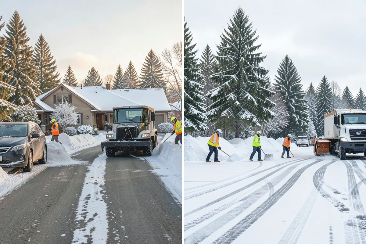Large Equipment Snow Removal in Bonney Lake, Pierce County, WA - Develop a site plan with routes and pile zones