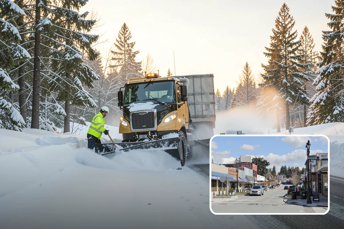 Large Equipment Snow Removal in Bothell, King County, WA - Scale to clear the largest properties fast