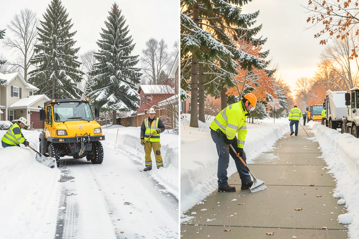 Large Equipment Snow Removal in Bothell, King County, WA - Develop a site plan with routes and pile zones